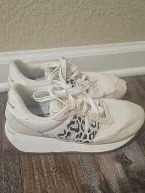 New Balance White Sneakers The Intelligent Choice 237 With Leopard Accent